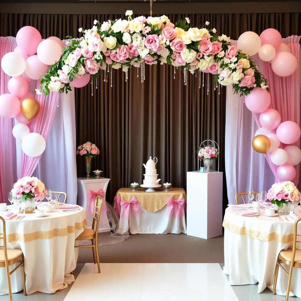 Baby shower setup with pastel decor at MOZO