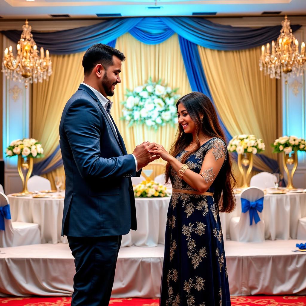 Engagement ring ceremony at MOZO Banquet Hall