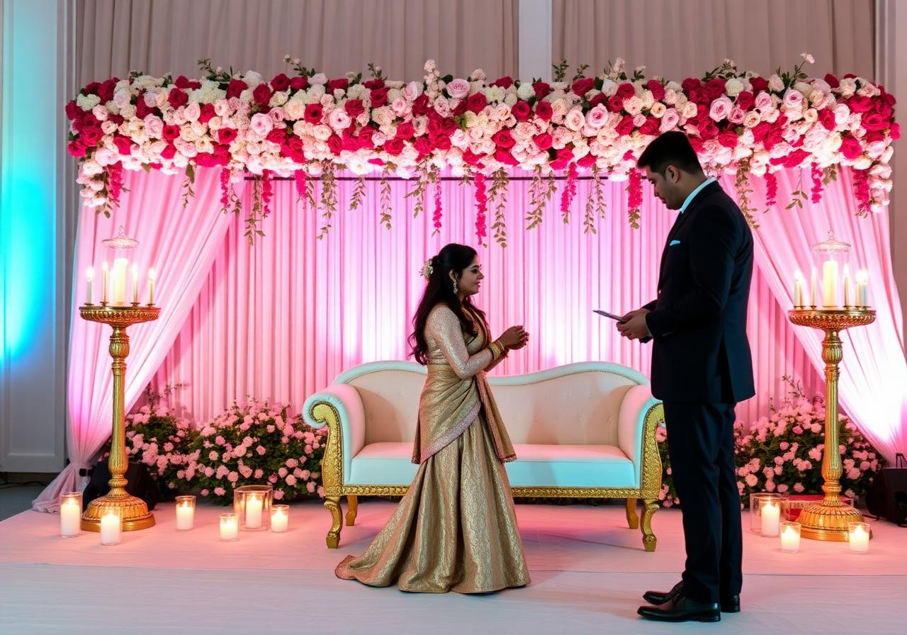Engagements setup at MOZO Banquet Hall Gurgaon