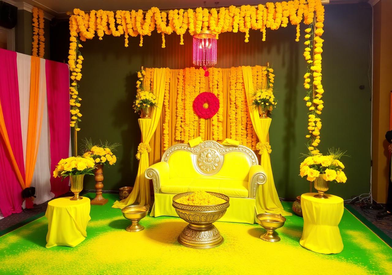 Haldi & Pre-Wedding setup at MOZO Banquet Hall Gurgaon