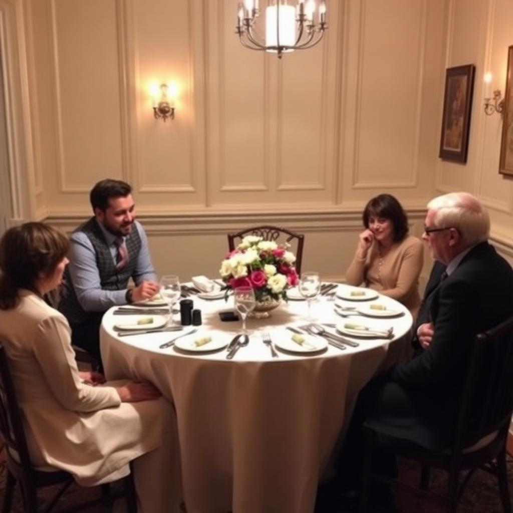 Intimate family dinner in private banquet room